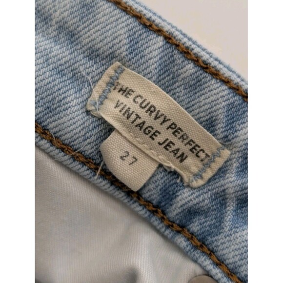 Madewell The Perfect Curvy Vintage Jeans Size 27 Blue Denim Stretch Fiore Wash - Picture 14 of 16